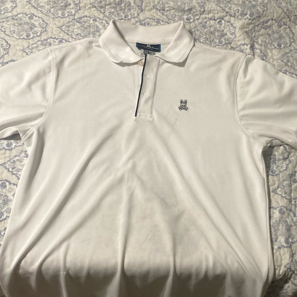 White psycho bunny polo size 5/M
